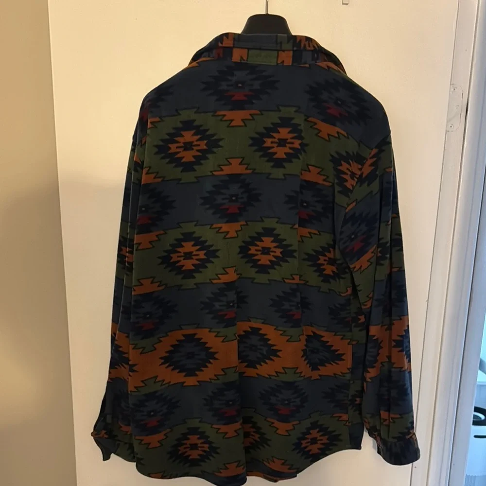 Men's Fleece Multicolor Jacket/Button Up - Picture 4 of 4